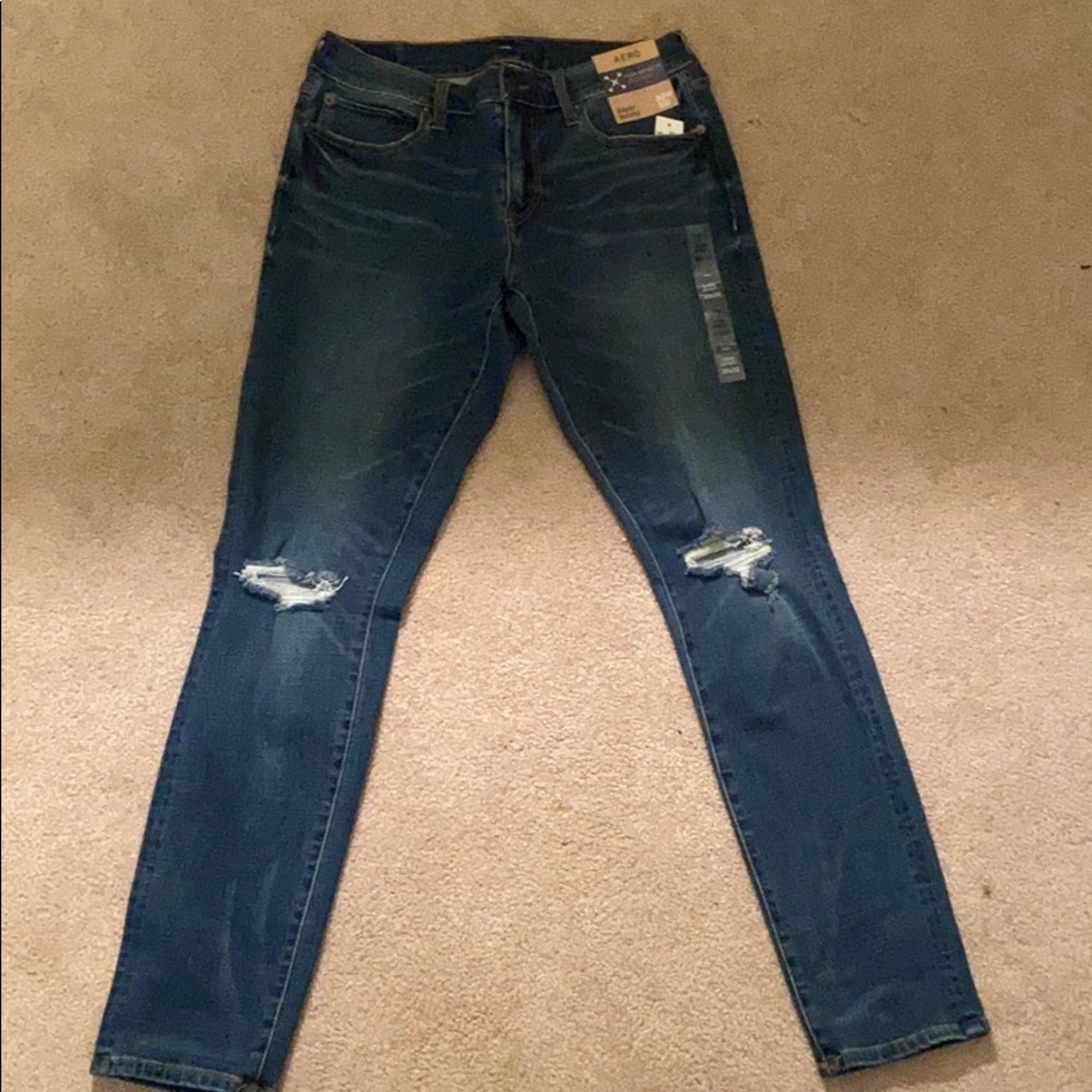 Aeropostale super skinny ripped jeans